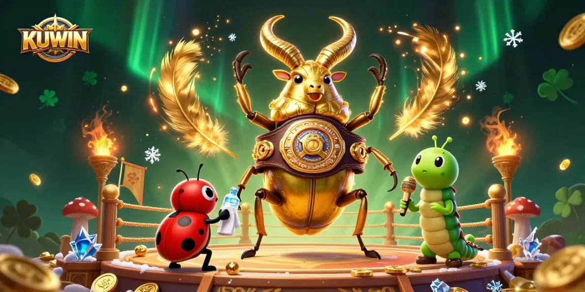 Experience thrilling gameplay at KUWIN with a dynamic and interactive casino scene featuring colorful characters and elements.