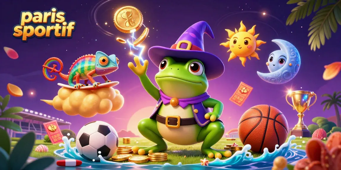 Découvrez des paris sportif uniques avec le sorcier et le caméléon dans une scène enchanteresse.