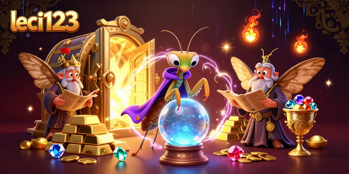 Experience leci123 with vibrant casino elements reflecting a magical gambling world.