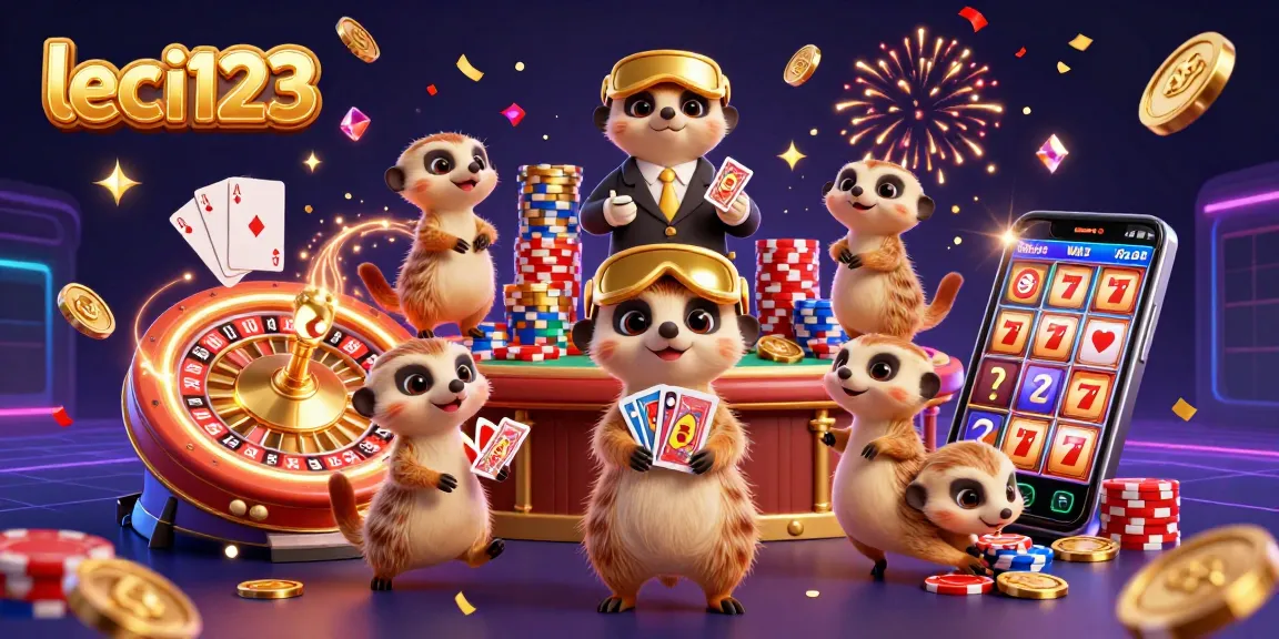 Experience the excitement of leci123 with meerkats engaging in thrilling casino games and treasures!